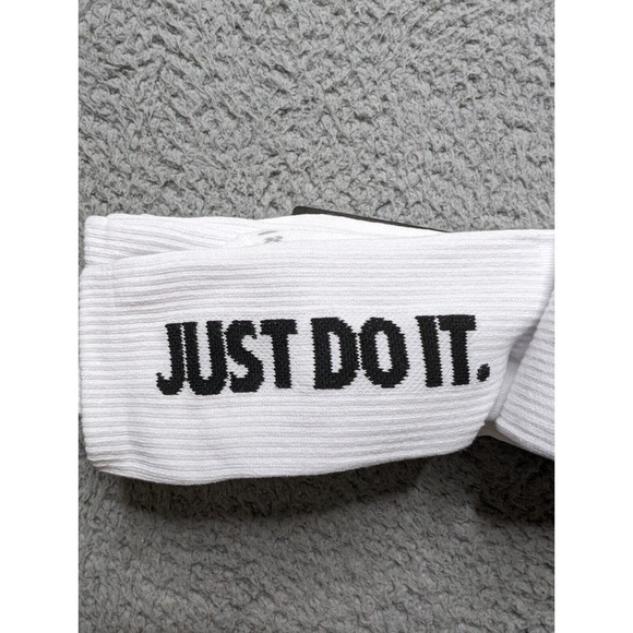 Nike Everyday Plus Dri-Fit Crew Socks 3 Pairs White Mens Large 9-11 Basketball - Picture 3 of 5